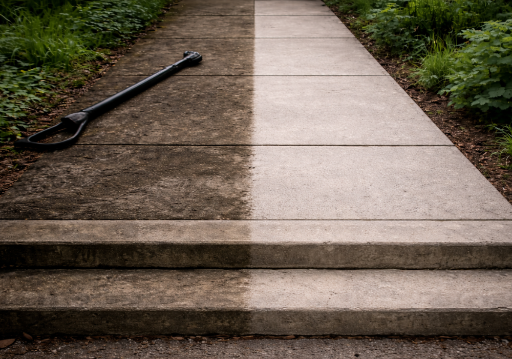 garden path and steps cleaning penarth